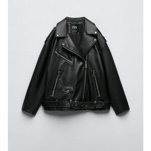 Zara Oversized Faux Leather Jacket